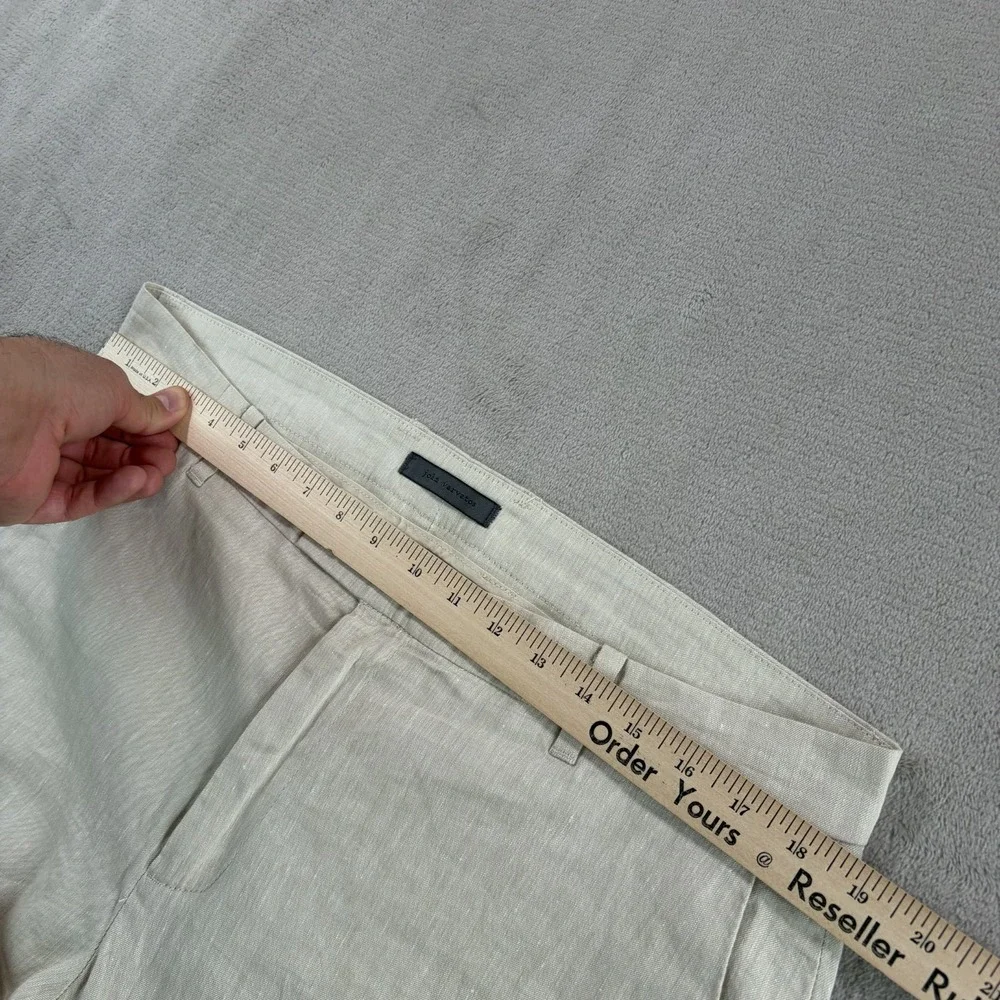 John‎ Varvatos Mercer Slim Fit Pants in Beige Italian Linen Blend Men 36x28 $598